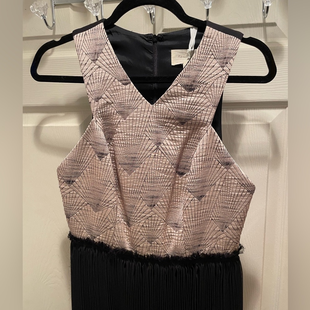 Anthropologie Nomad Morgan Carper Isobel Brocade Midi Dress Metallic Size 6 - Picture 10 of 15